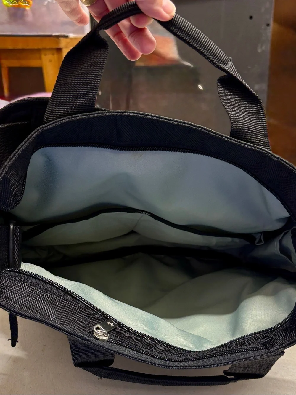 Skip Hop Duo Signature Diaper Bag black w/ changing pad NEW